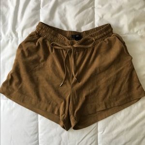H&M Tan Suede Shorts